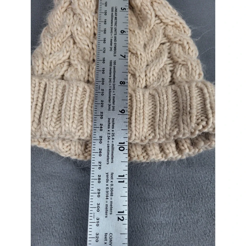 Bp Knit Beanie Kids One Size Brown Lightweight Outdoor Skull Cap Hat Pom‎ Pom